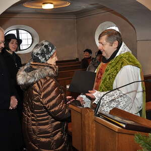 Berta Gradl 10 Jahre Mesnerin, Pfarre Franking