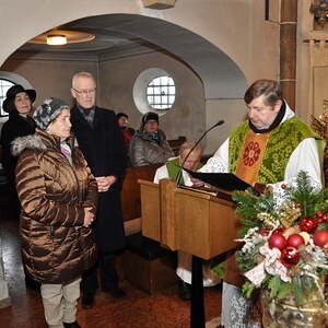 Berta Gradl 10 Jahre Mesnerin, Pfarre Franking
