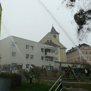 Feuerwehrübung im Kindergarten