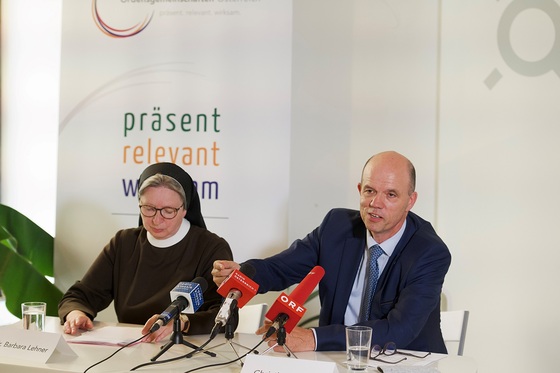 Sr. Barbara Lehner und Christian Lagger präsentierten die Leistungsbilanz der Ordensspitäler Österreich